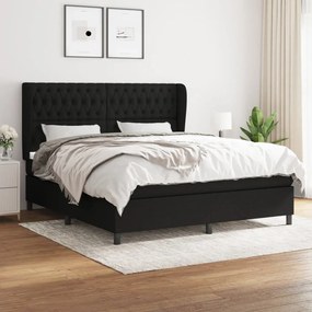 ΚΡΕΒΑΤΙ BOXSPRING ΜΕ ΣΤΡΩΜΑ ΜΑΥΡΟ 180X200 ΕΚ. ΥΦΑΣΜΑΤΙΝΟ 3128223