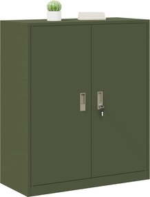 vidaXL Ντουλάπι αποθήκευσης Ελιά Πράσινη 90 x 40 x 105 cm Ατσάλι