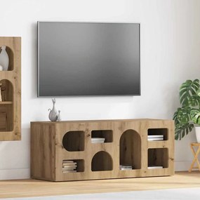 vidaXL Ντουλάπι TV ELST 100 x 35 x 40 εκ Artisan Oak
