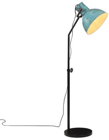 vidaXL Φωτιστικό Δαπέδου 25 W Αντικέ Μπλε 30x30x90-150 εκ. Ε27