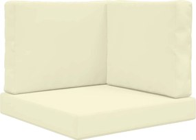 vidaXL Μαξιλάρι Καναπέ Εξωτερικού Χώρου 3 pcs Κρεμ Πολυεστέρας