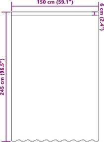 vidaXL Κουρτίνα Δαντέλας με κουρτίνες Λευκό 245x150εκ Πολυεστέρας