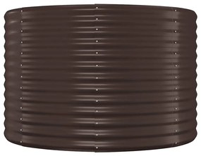 vidaXL Ζαρντινιέρα Καφέ 100x100x68 εκ. Γαλβανισμένος χάλυβας