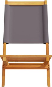 vidaXL Καρέκλες Κήπου 2 τεμ. Ανθρακί Μασίφ Ακακία &amp; Ύφασμα