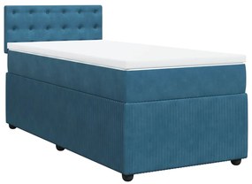 ΚΡΕΒΑΤΙ BOXSPRING ΜΕ ΣΤΡΩΜΑ ΜΠΛΕ 80 X 200 ΕΚ. ΒΕΛΟΥΔΙΝΟ 3289906