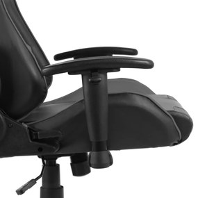 vidaXL Καρέκλα Gaming Περιστρεφόμενη Γκρι PVC
