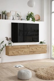 Stewehome Έπιπλο τηλεόρασης με ντουλάπι από πεύκο 140x32x29 cm