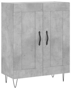 vidaXL Ντουλάπι Γκρι Σκυροδέματος 69,5x34x90 εκ. Επεξεργασμένο Ξύλο