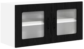 vidaXL Ραφιέρα τοίχου LUCCA Μαύρη Δρυς 80 x 31 x 40 εκ