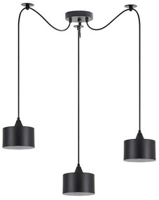Φωτιστικό Οροφής Κρεμαστό Adept 77-9038 40x300cm 3xE27 60W Black Homelighting Metal