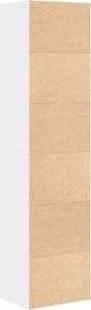vidaXL Βιβλιοθήκη Λευκή 31x24x127 εκ. από Επεξεργασμένο Ξύλο