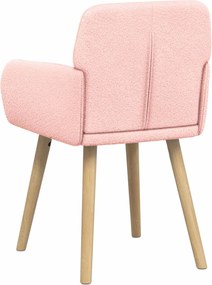 vidaXL Καρέκλες φαγητού 2 pcs Μπουκλέ Ροζ 59 x 57 x 85 εκ.