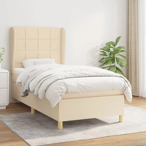 ΚΡΕΒΑΤΙ BOXSPRING ΜΕ ΣΤΡΩΜΑ ΚΡΕΜ 90X200 ΕΚ.ΥΦΑΣΜΑΤΙΝΟ 3128498