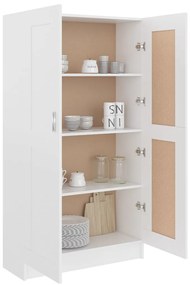 vidaXL Βιβλιοθήκη Λευκή 82,5 x 30,5 x 150 εκ. Επεξ. Ξύλο