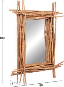 ΚΑΘΡΕΠΤΗΣ ΤΟΙΧΟΥ TWIGGER HM4442 DRIFTWOOD ΣΕ ΦΥΣΙΚΟ ΧΡΩΜΑ 80x15x100Υεκ