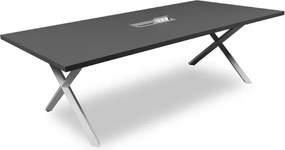 Stewehome Τραπέζι συνεδριάσεων 10 ατόμων ανθρακί 240x120x75 cm