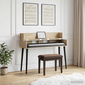 vidaXL Γραφείο Στούντιο Sonoma Δρυς 130 x 40 x 19,5 εκ.