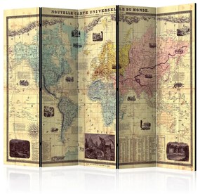 Διαχωριστικό με 5 τμήματα - Nouvelle Carte Du Monde [Room Dividers] 225x172