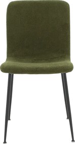 Καρέκλα Gratify pakoworld ύφασμα χακί-πόδι μαύρο