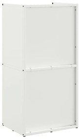 vidaXL Ράφι Καυσόξυλων Λευκό 40x30x80 εκ. Χάλυβας ψυχρής έλασης