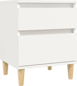vidaXL Κομοδίνα 2 τεμ. Λευκά 40 x 35 x 50 εκ.