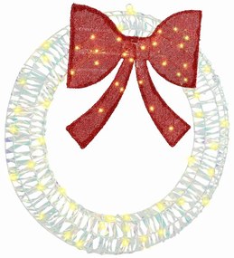 vidaXL Στεφάνι με 60 LED Θερμό λευκό 75 cm PET