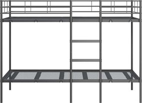vidaXL Κουκέτα χωρίς στρώμα Μαύρο 90x200 cm Ατσάλι