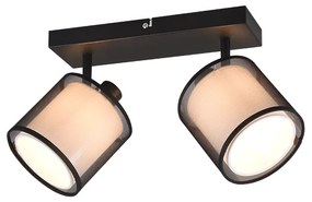 Burton Διπλό Σποτ με Ντουί E14 σε Μαύρο Χρώμα Trio Lighting 811400232