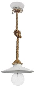 Φωτιστικό Οροφής Μονόφωτο Heronia Petra 31-0517 Rope/White