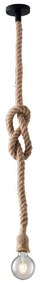 Φωτιστικό Οροφής I-Rope-S1 Natural-Black Luce Ambiente Design Rope, Metal