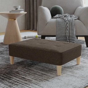 vidaXL Υποπόδιο Σκούρο Καφέ 78 x 56 x 32 εκ. Υφασμάτινο