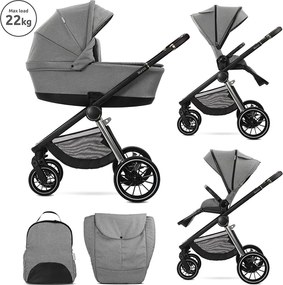 BABY STROLLER BIANCA GREY 2 IN 1 UP TO 22KGS + ADA