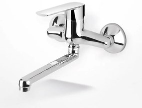 Eurorama Viva 143400-100 Μπαταρία Κουζίνας Τοίχου Χρωμέ Mε Περιστρεφόμενο Ρουξούνι Κάτω Ροής