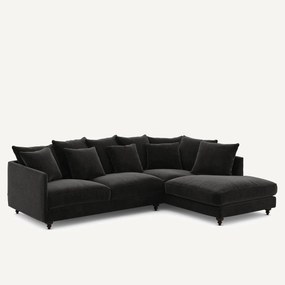 Γωνιακός καναπές-κρεβάτι από βελούδο, Lazare