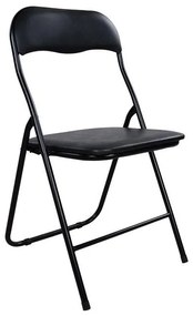 Chair Foldable PU Black  38x47x82 cm.