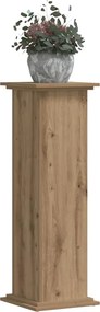 vidaXL Βάσεις Φυτών Αρτισιανή Δρυς 33x33x100 εκ. Επεξ. Ξύλο
