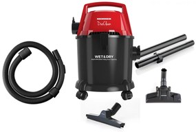 Heinner HVC-MWD1400P-BK Σκούπα Υγρών / Στερεών 1400W με Ανοξείδωτο Κάδο 15lt