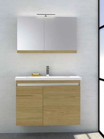 One Project Alpha A 100  MDF - Πάγκος με Νιπτήρα &amp; Καθρέπτη