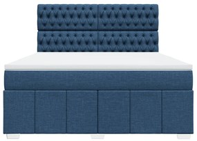 ΚΡΕΒΑΤΙ BOXSPRING ΜΕ ΣΤΡΩΜΑ ΜΠΛΕ 180X200 ΕΚ. ΥΦΑΣΜΑΤΙΝΟ 3294060