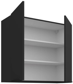 Κρεμαστό ντουλάπι Arianna 80 G 72 2F-Μαύρο