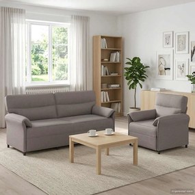 vidaXL Σετ Καναπέ 2 τμχ. Taupe Ύφασμα