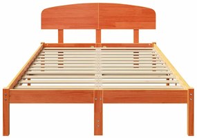vidaXL Σκελετός Κρεβατιού Καφέ 120 x 190 cm Μασίφ ξύλο πεύκου