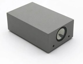 Adeleq LED Φωτιστικό Αλουμινίου Επίτοιχο Ορθογώνιο Διπλής Κατεύθυνσης 2X2W 3000Κ IP-54 Γκρι 3-13996