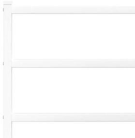 Πλαίσιο Κρεβατιού με Κεφαλάρι/Ποδαρικό Λευκό 135x190εκ. Μέταλλο - Λευκό