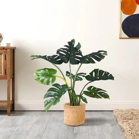 GloboStar® Artificial Garden MONSTERA 20001 Τεχνητό Διακοσμητικό Φυτό Μονστέρα Υ85cm