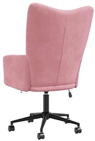 vidaXL Πολυθρόνα Relax Ροζ Βελούδινη