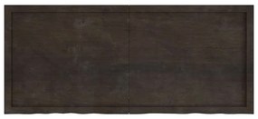 vidaXL Ράφι Τοίχου Σκούρο Καφέ 140x60x(2-6) εκ. Επεξ. Μασίφ Ξύλο Δρυός