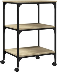 vidaXL Βάση Εκτυπωτή 3 Επιπέδων Sonoma Δρυς 50x41x75 εκ Επεξ. Ξύλο
