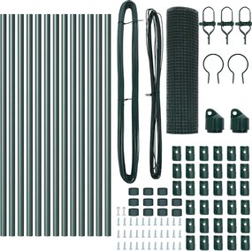 vidaXL Στύλος Περιφράξεων Πράσινο 25 x 0,5 μ (12 x 12 mm πλέγμα)