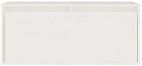 vidaXL Έπιπλα Τηλεόρασης 2 τεμ. Λευκά από Μασίφ Ξύλο Πεύκου